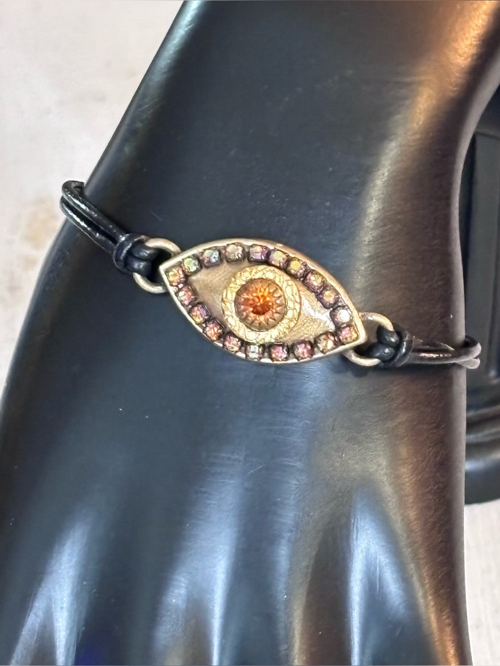 🌼 Michael Golan Handmade Swarovski Evil Eye Bracelet